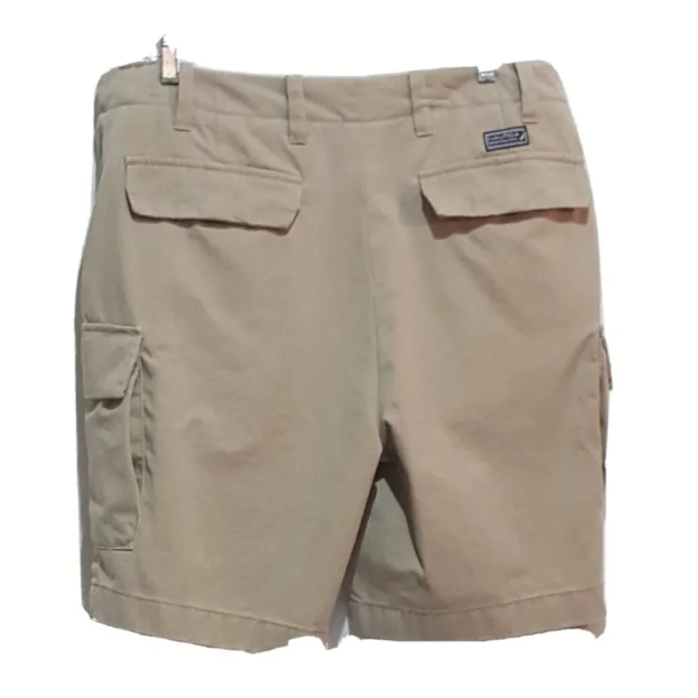 Nautica Cargo Shorts Men's Size 38 Chino Khaki Relax‎ Fit 100% Cotton Heavy